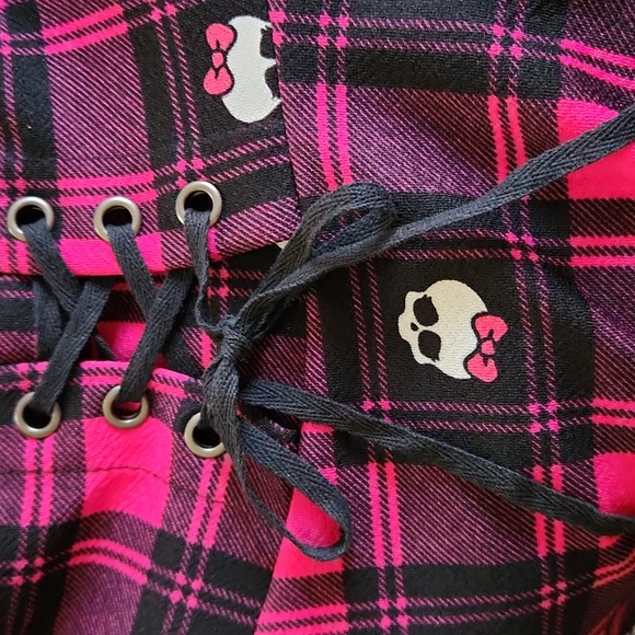 Hot Topic Monster High  Uniform GothicSkull Skirt - Picture 4 of 8